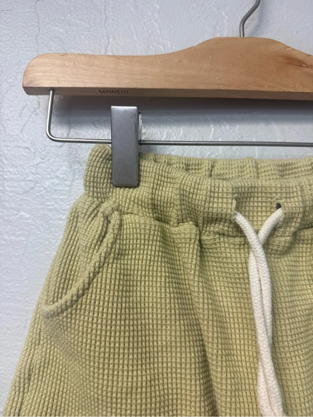 $18 ADD ON‎ junie grey green neutral waffle shorts 3-4Y zara h&m